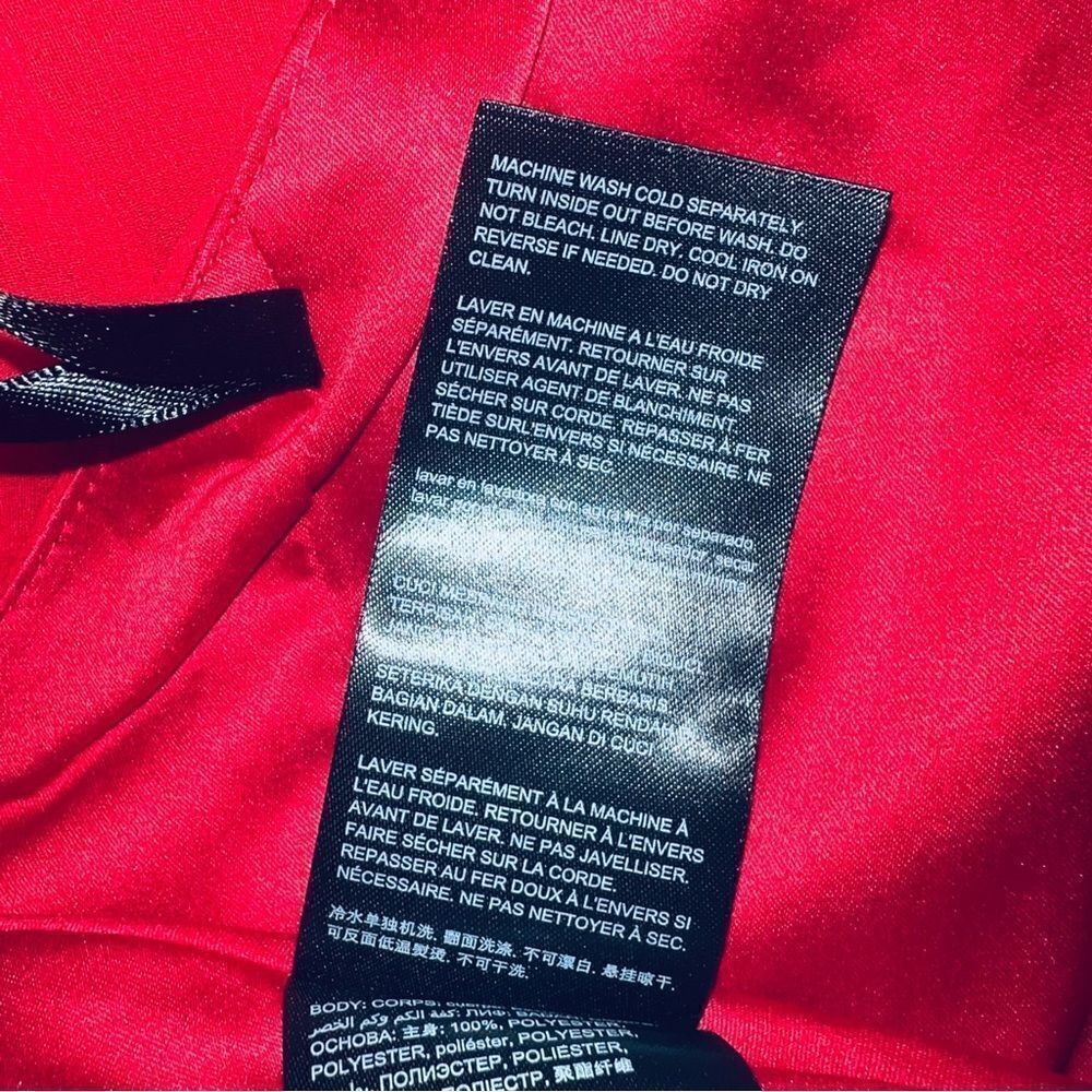 COPY - NWT Bebe Red Passion Cross Back  Cocktail Skater Dress Red Size 2 - Picture 9 of 9